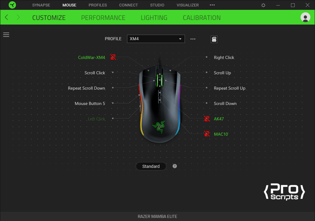Checking profiles and shortcuts